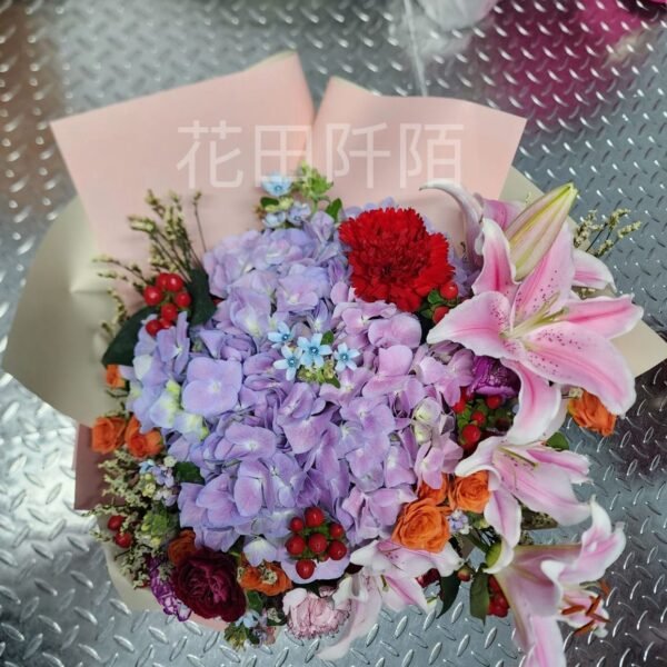 繡球百合花束