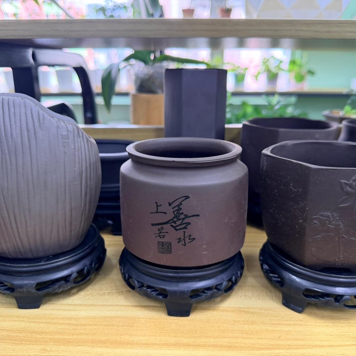 紫砂花盆