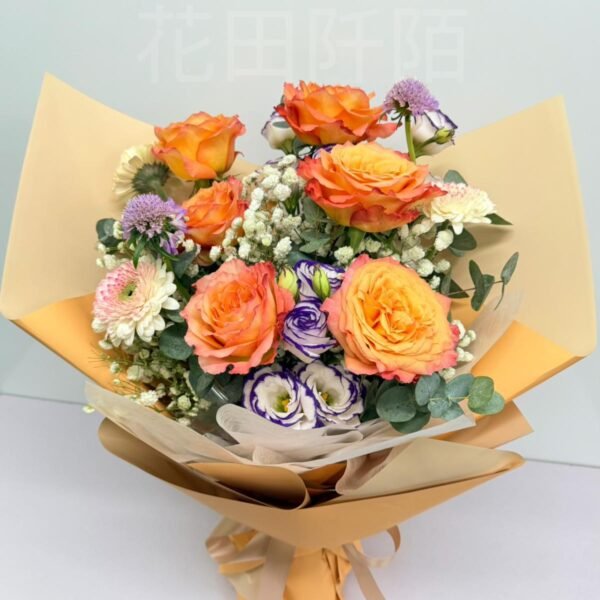 雙色玫瑰花束