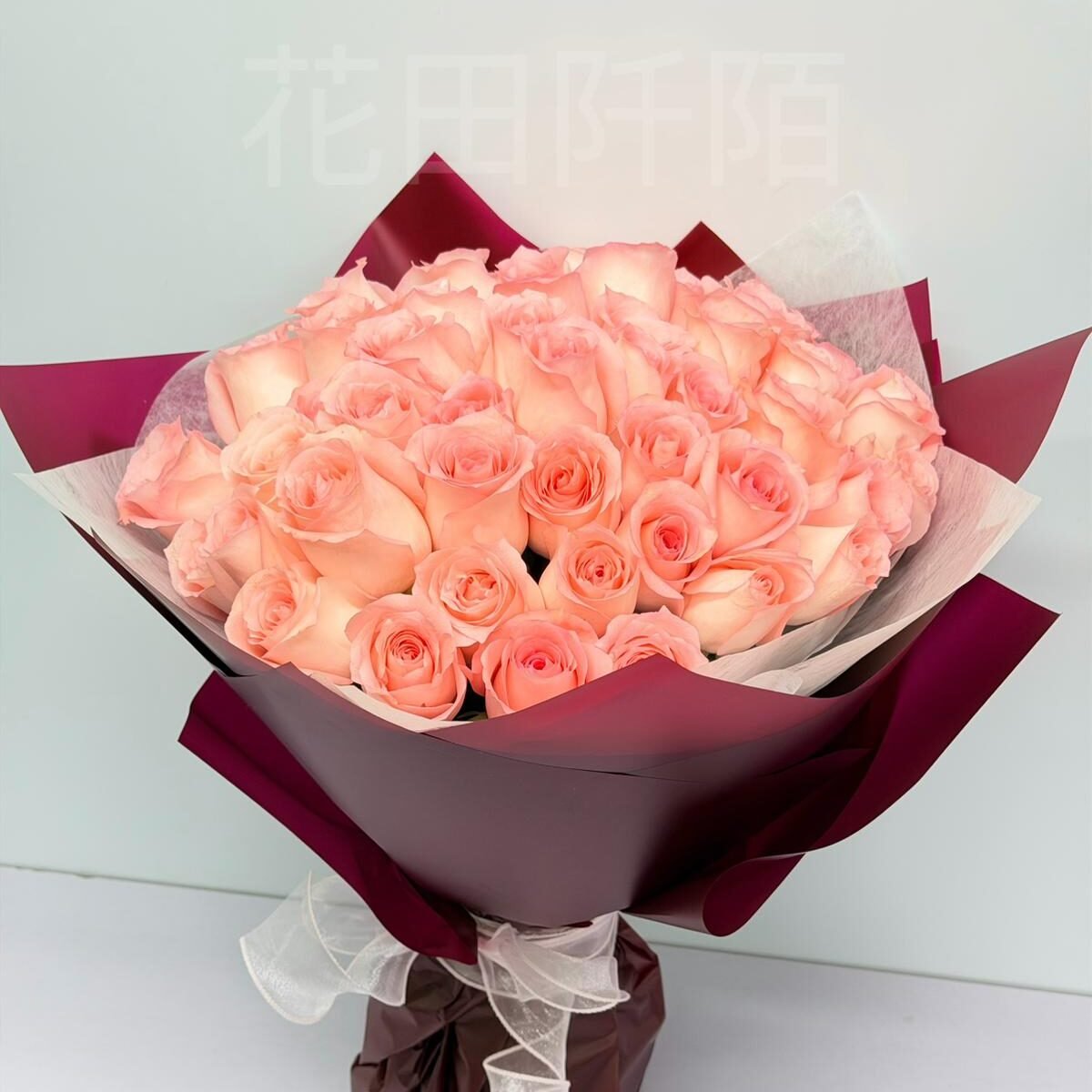 祝求婚成功花束-52枝粉玫瑰